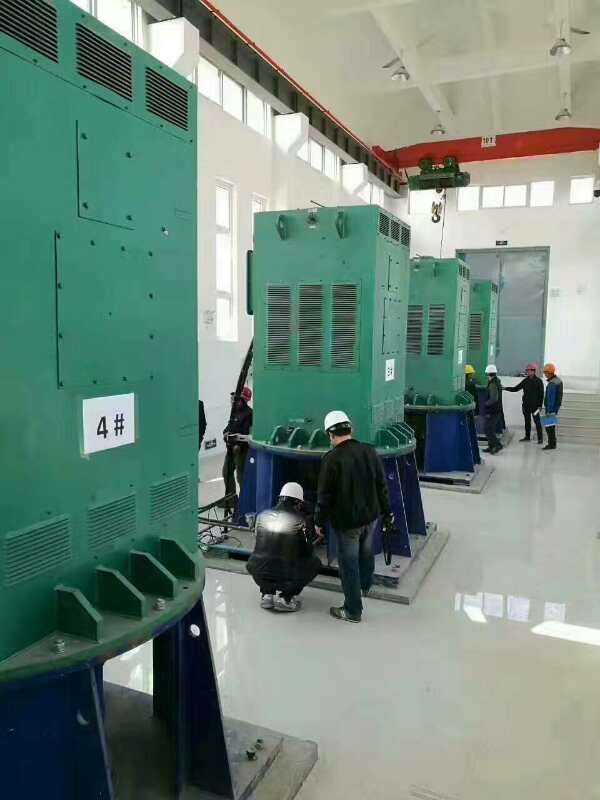 YKK7108-4某污水处理厂使用我厂的立式高压电机安装现场